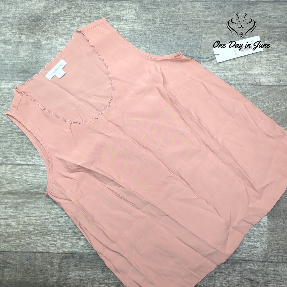 Liz Claiborne Scallop Neck Tank Top Size S